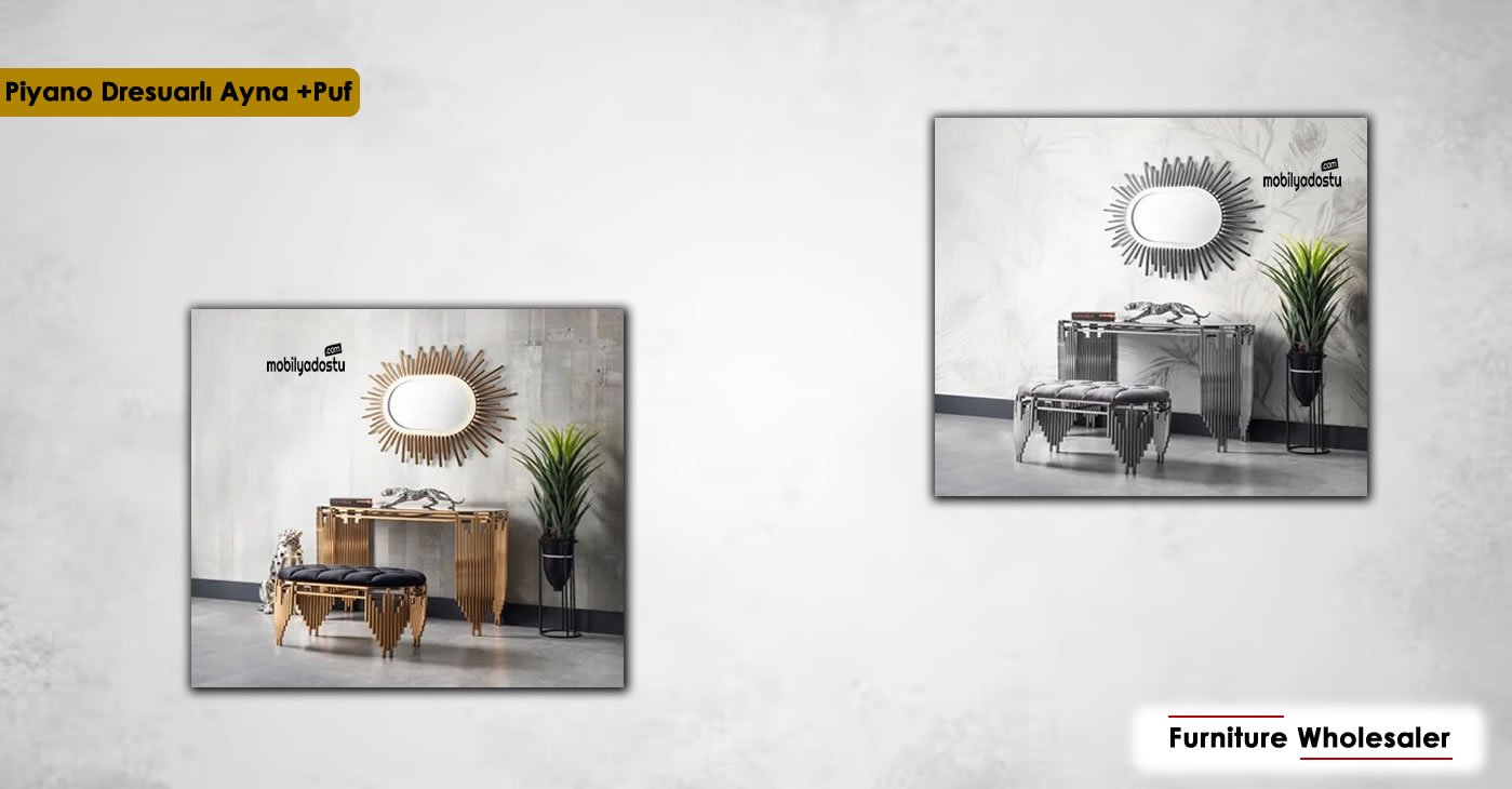 Piyano Dresuarlı Ayna + Puf