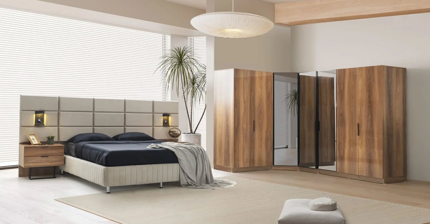 L Tipi Lüks Yatak Odası Takımı